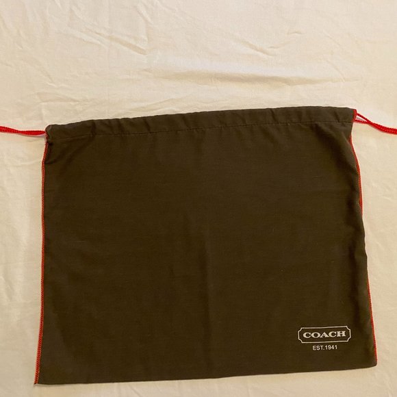 Coach drawstring brown fabric bag - Picture 2 of 2